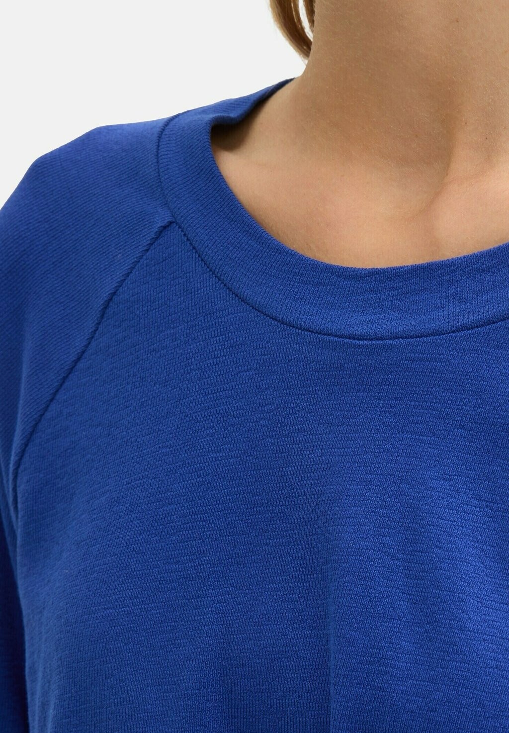 

Топ с длинными рукавами BOUCLÉ TOM TAILOR DENIM, темно-синий