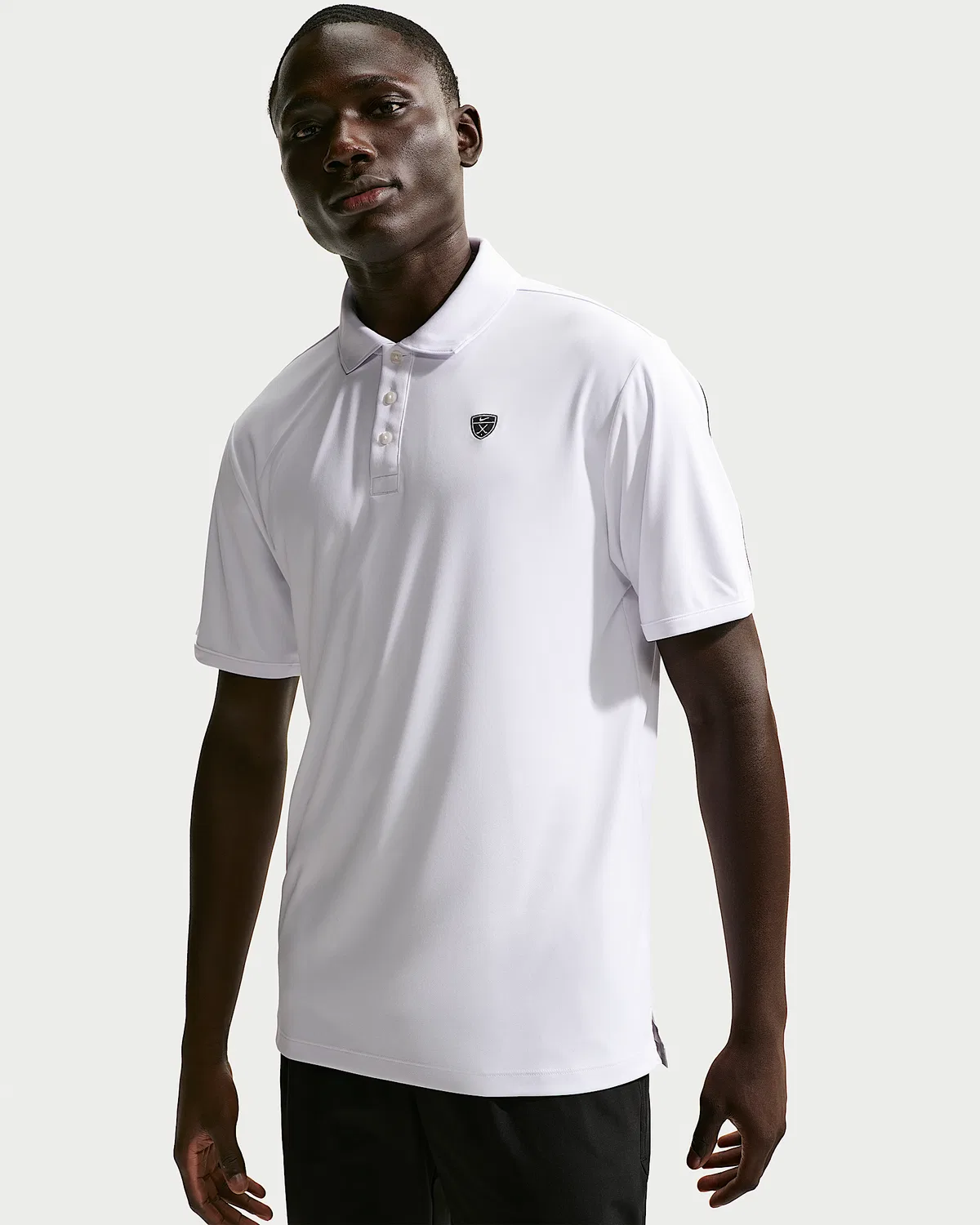 Мужское поло Nike Par Dri-FIT с логотипом на груди, White/Black