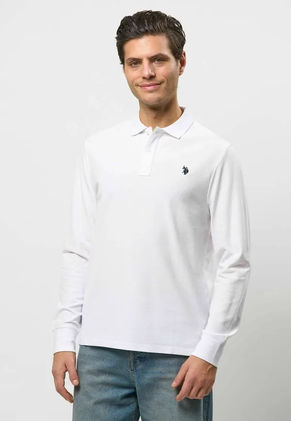 Рубашка-Поло с длинным рукавом umbrett U.S. Polo Assn., White