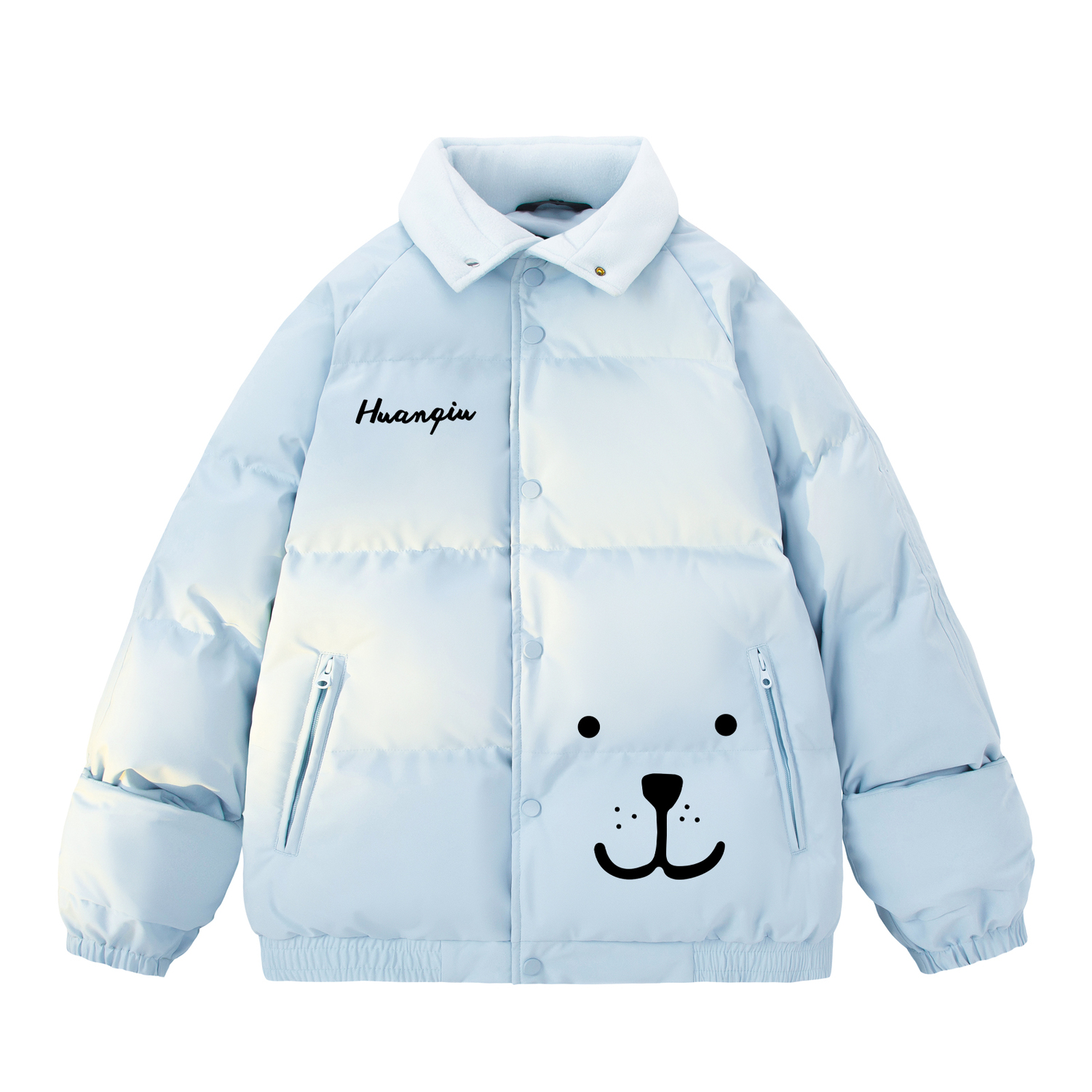 

Пуховик Unisex Lapel Moderate Padded Puffer Jacket HUANQIU, sky синий