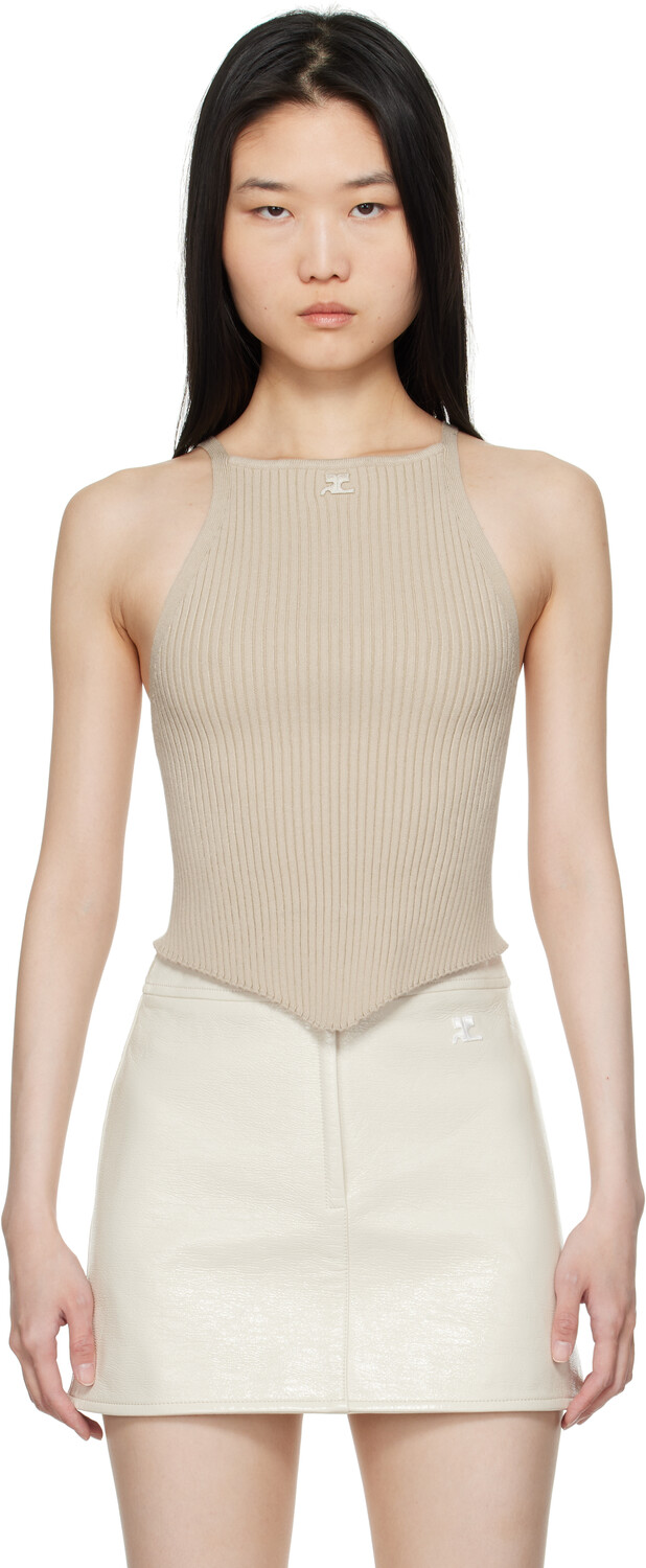 

Топ из заостренной резинки с загаром Courreges