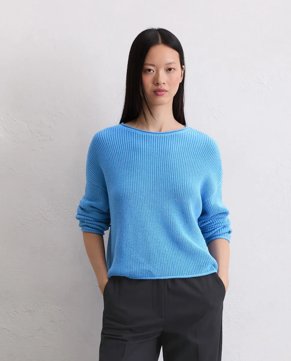 

Женский свитер оверсайз DfC из органического хлопка плотного переплетения MARC O'POLO, небесно-голубой