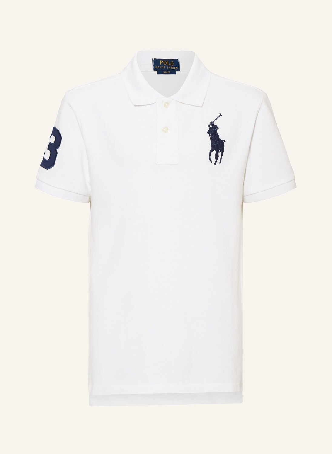 

Рубашка-Поло узкого кроя из пике Polo Ralph Lauren, белый