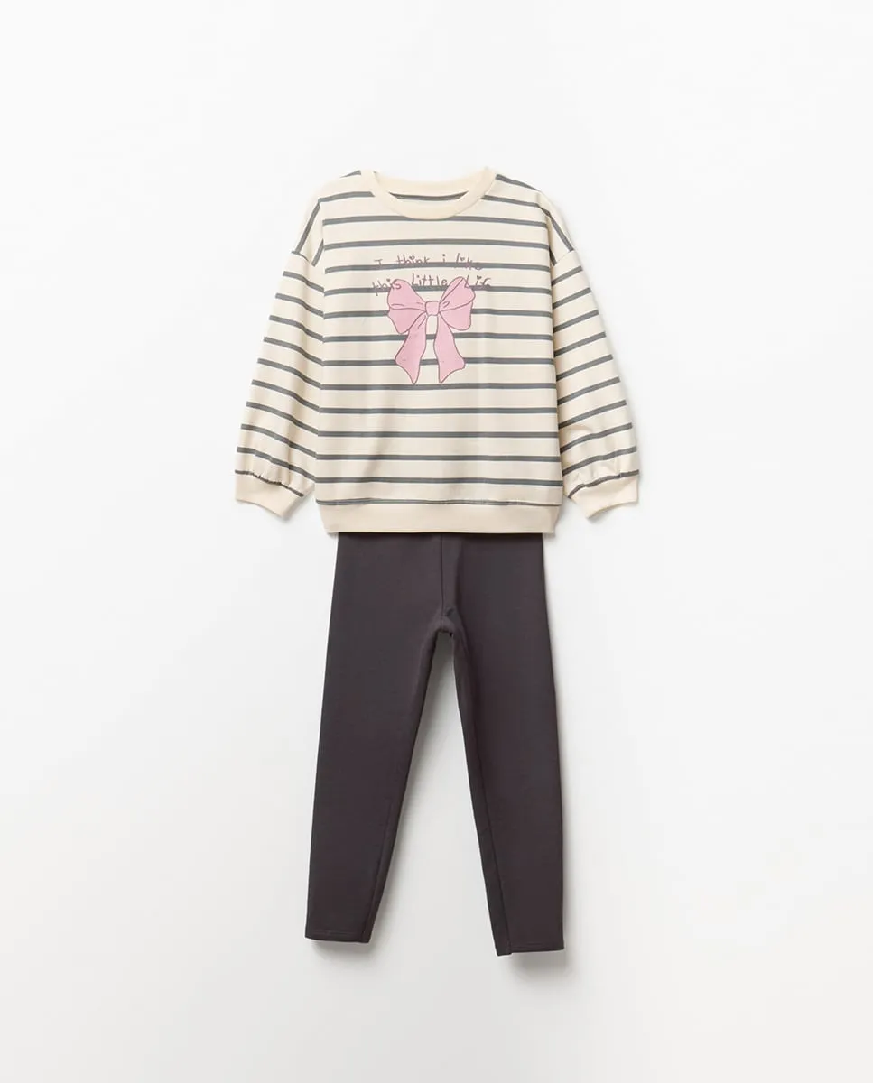 

Набор из флиса с рисунком Sfera, темно-серый