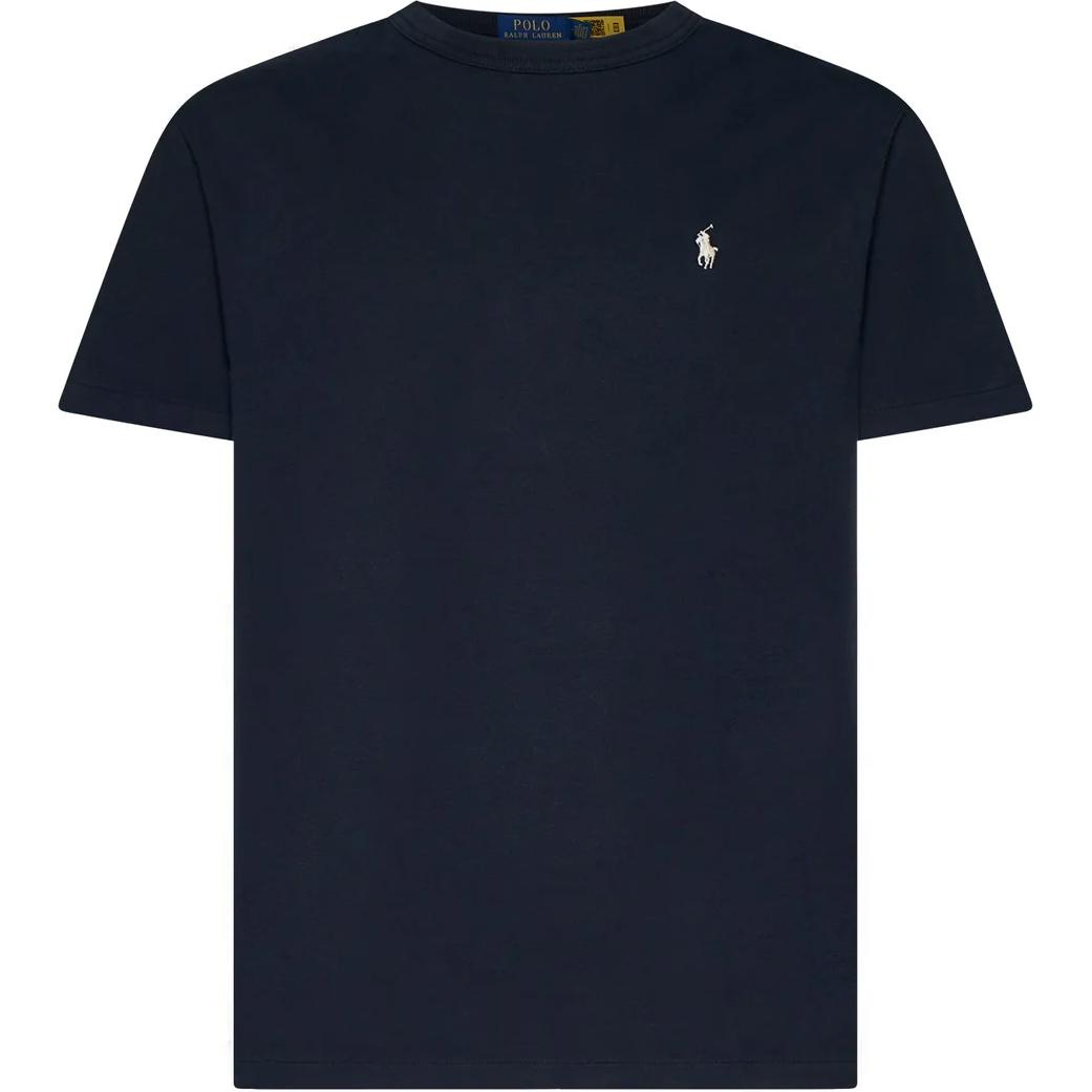 

Футболка с вышитым логотипом и круглым вырезом Polo Ralph Lauren, черный
