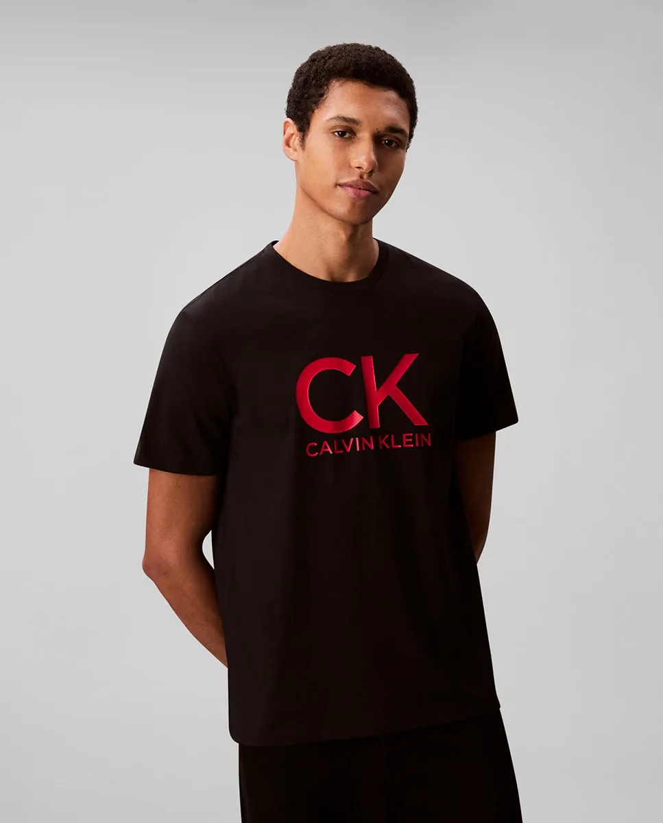 

Футболка мужская с графикой Calvin Klein Jeans, черный