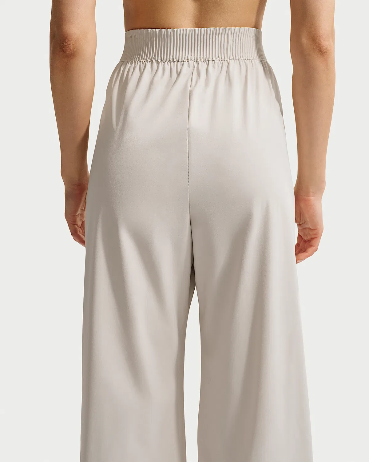 Женские штаны Nike 24.7 PerfectStretch Dri-FIT с высокой посадкой, свободные широкие, Light Orewood Brown/Light Iron Ore — фото 3