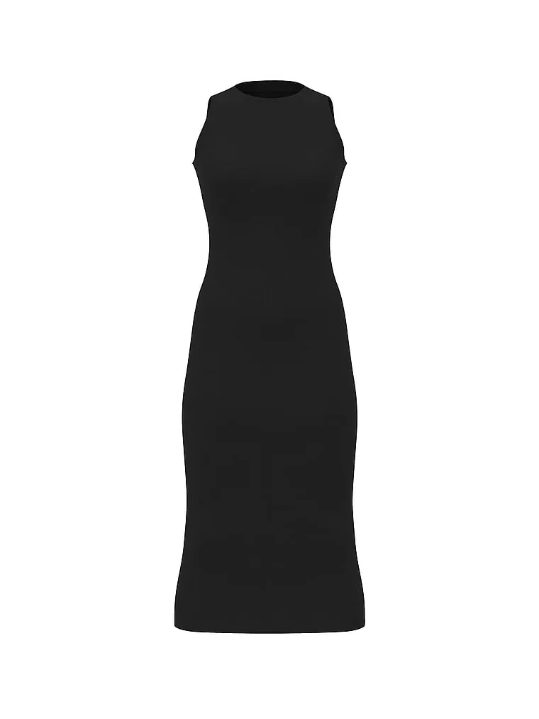 Корректирующее платье Victoria с высоким воротником и ребристым эффектом Victoria'S Secret, Black — фото 3