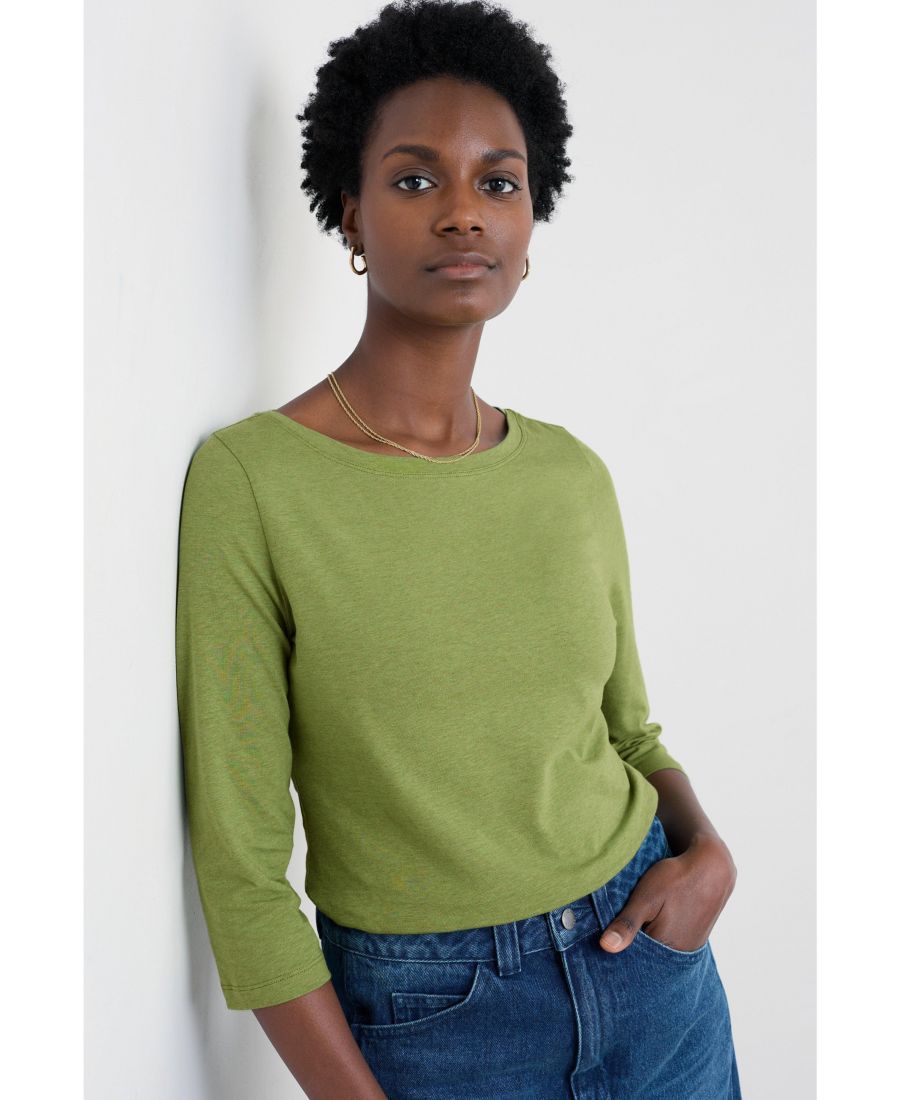 

Женский укороченный топ 3/4 Seasalt Cornwall, Aloe