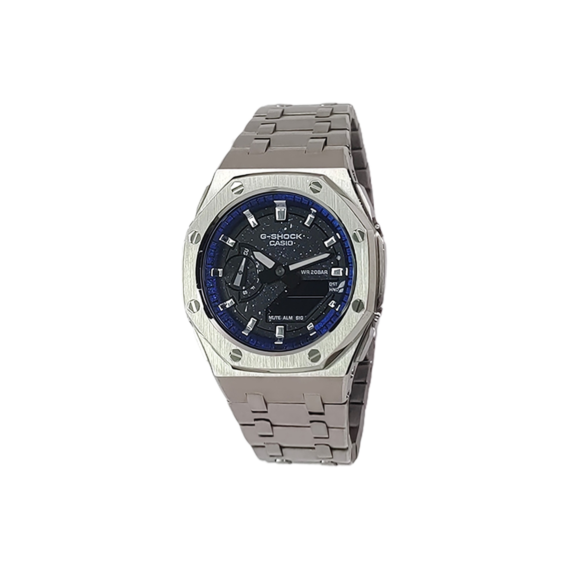 

Часы Casio G-Shock Analog-Digital 2100 Series, арт. GA-2100SKE-7A, серебристый/черный