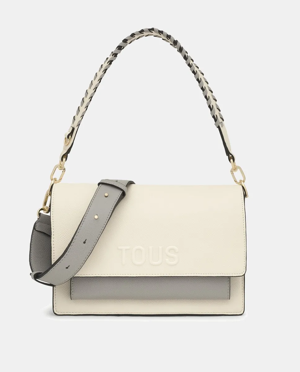 

Средняя сумка через плечо с застежкой на клапан Tous, бежевый