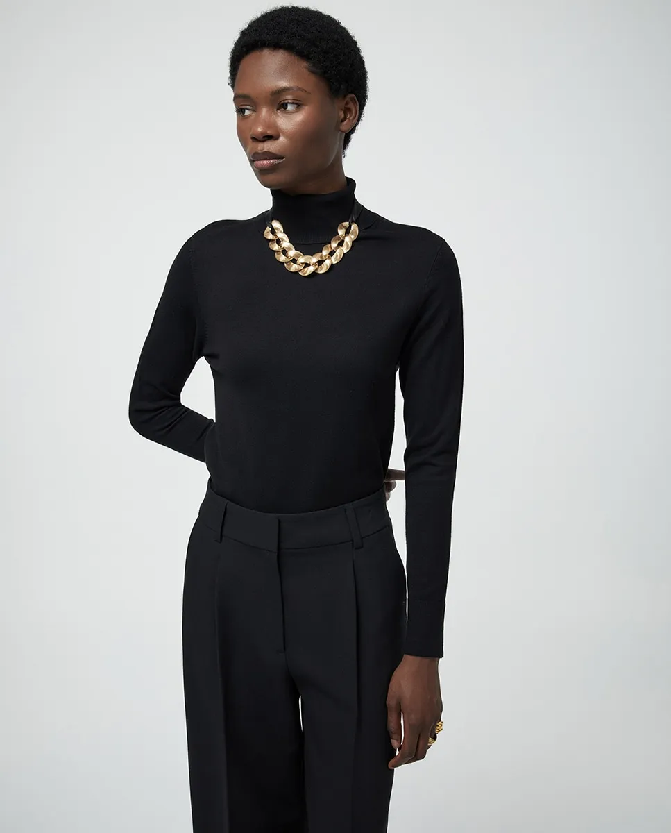 

Свитер с высоким воротником Sfera, черный