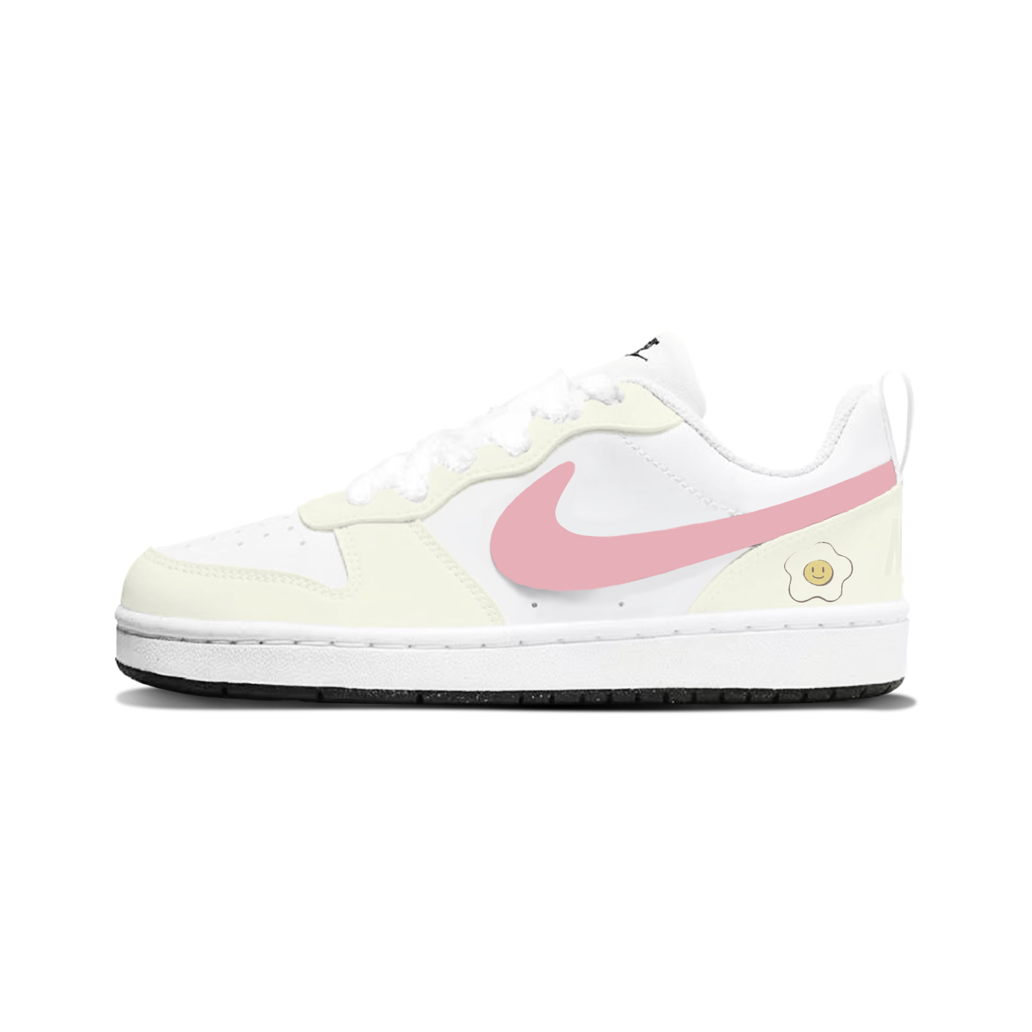 

Nike Кроссовки для скейтбординга Court Borough Slip Resistant Abrasion Resistant Low top детские бежево-желтые Unisex