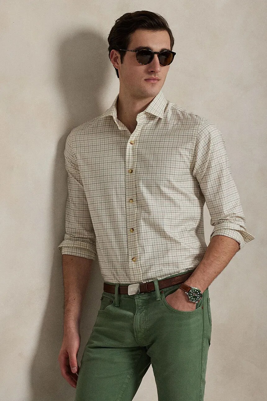 

Рубашка из хлопка Polo Ralph Lauren, бежевый