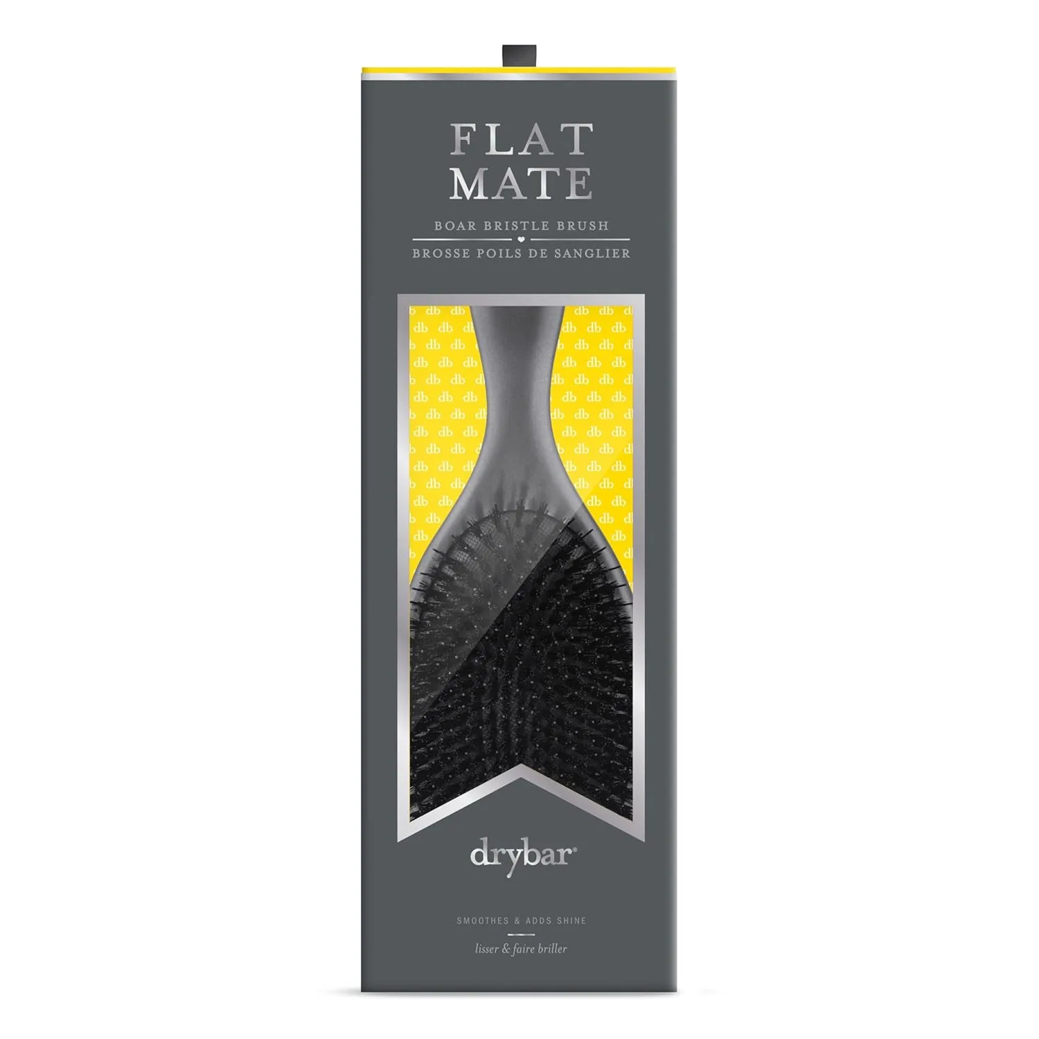 Щетка Drybar Flat Mate с щетиной из кабана, Dark Grey — фото 2