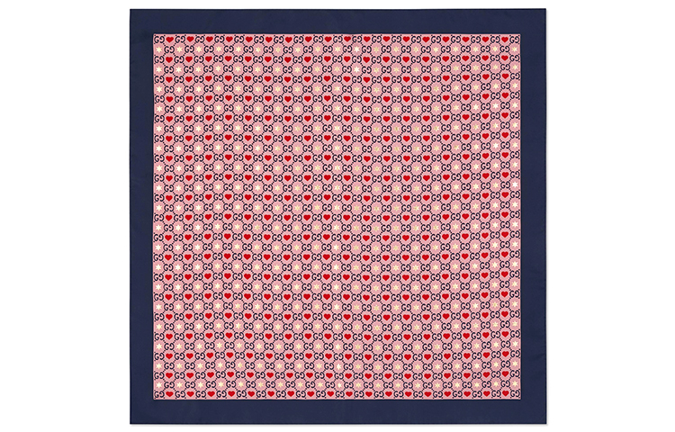 

GUCCI Шёлковый шарф, Pink GG Print