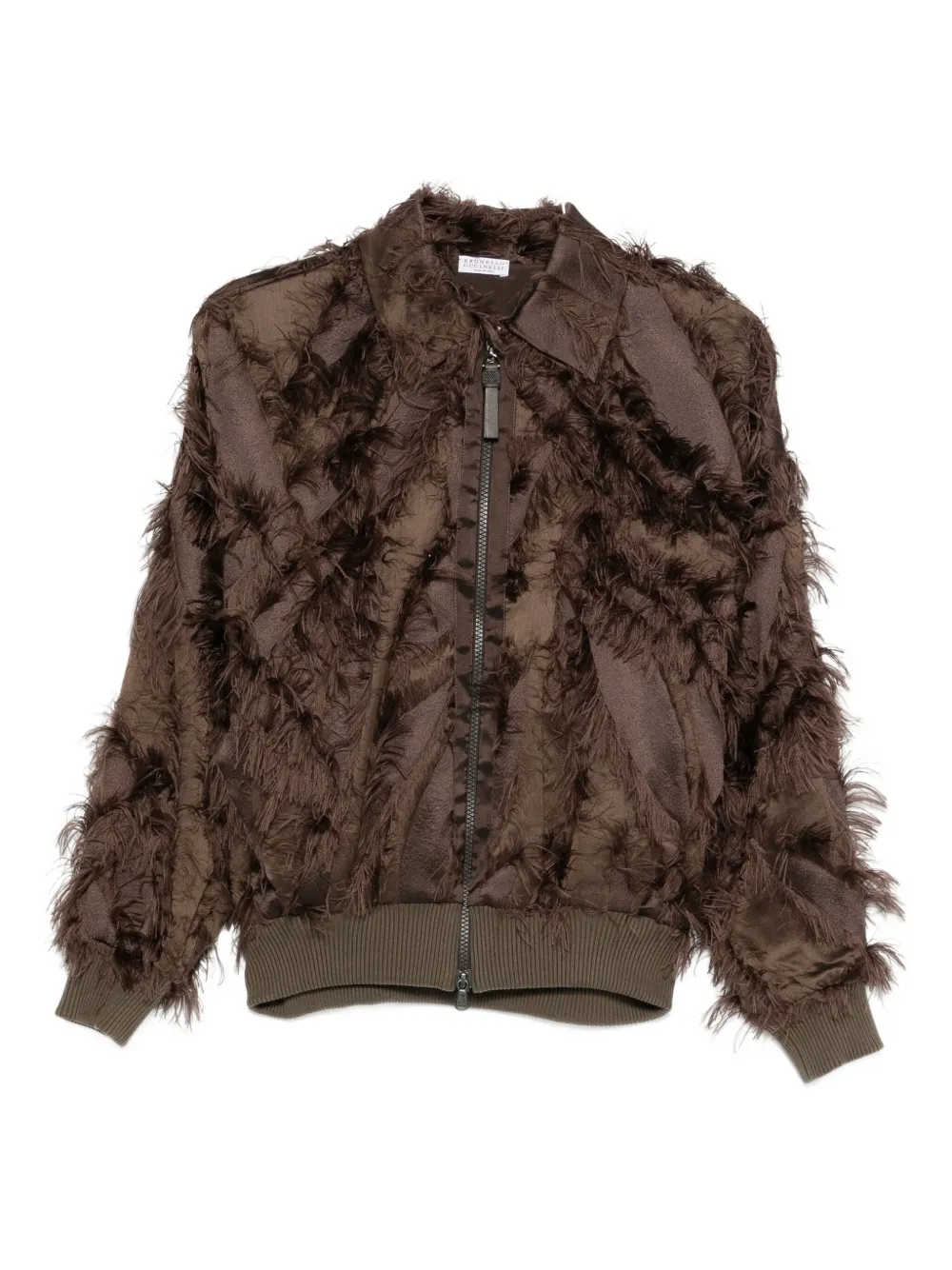 

Куртка на молнии Brunello Cucinelli, коричневый