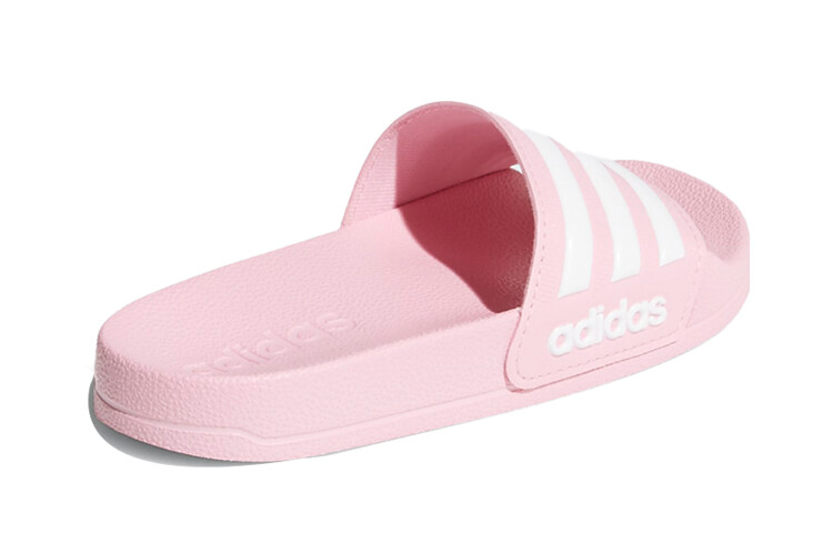 Детские шлепанцы серии Adilette Kids розовые/белые Adidas — фото 3
