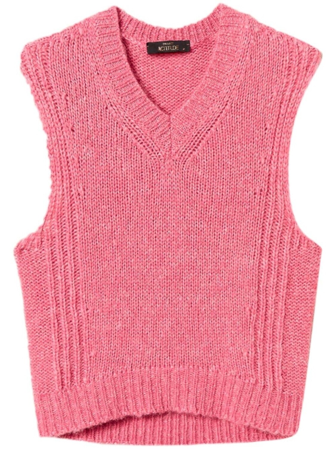 

TWINSET бесшовный джемпер без рукавов, розовый