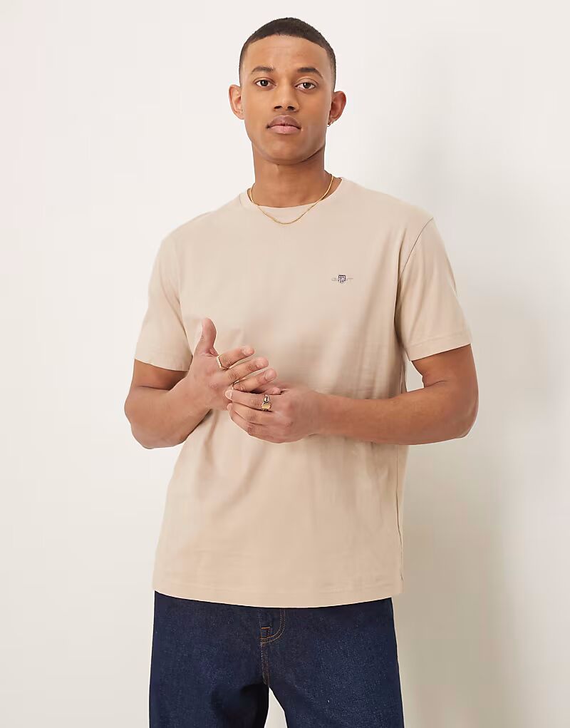 

GANT - Футболка бежевого цвета с логотипом