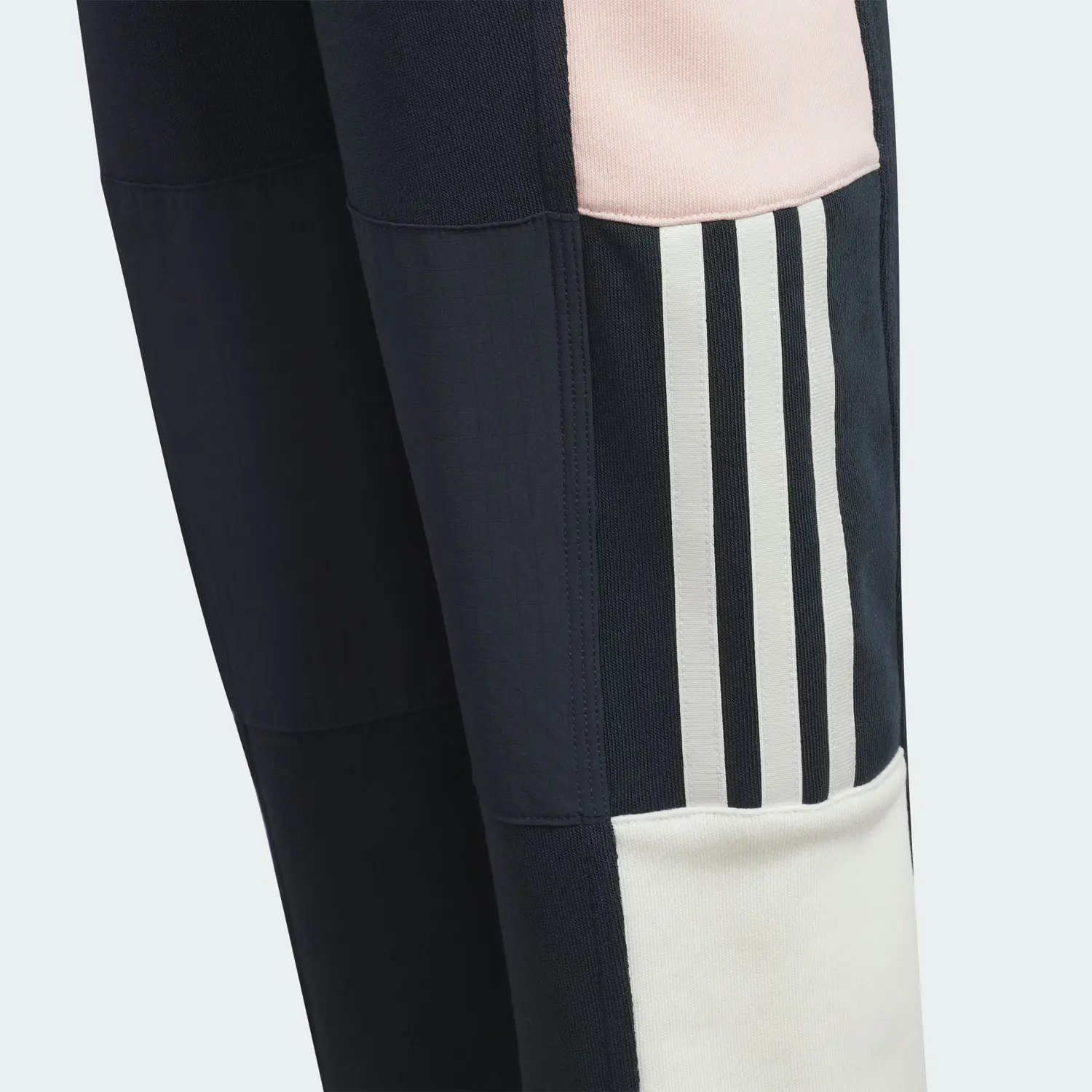 Детские спортивные штаны Adidas для дошкольников, темно-синий/розовый — фото 4
