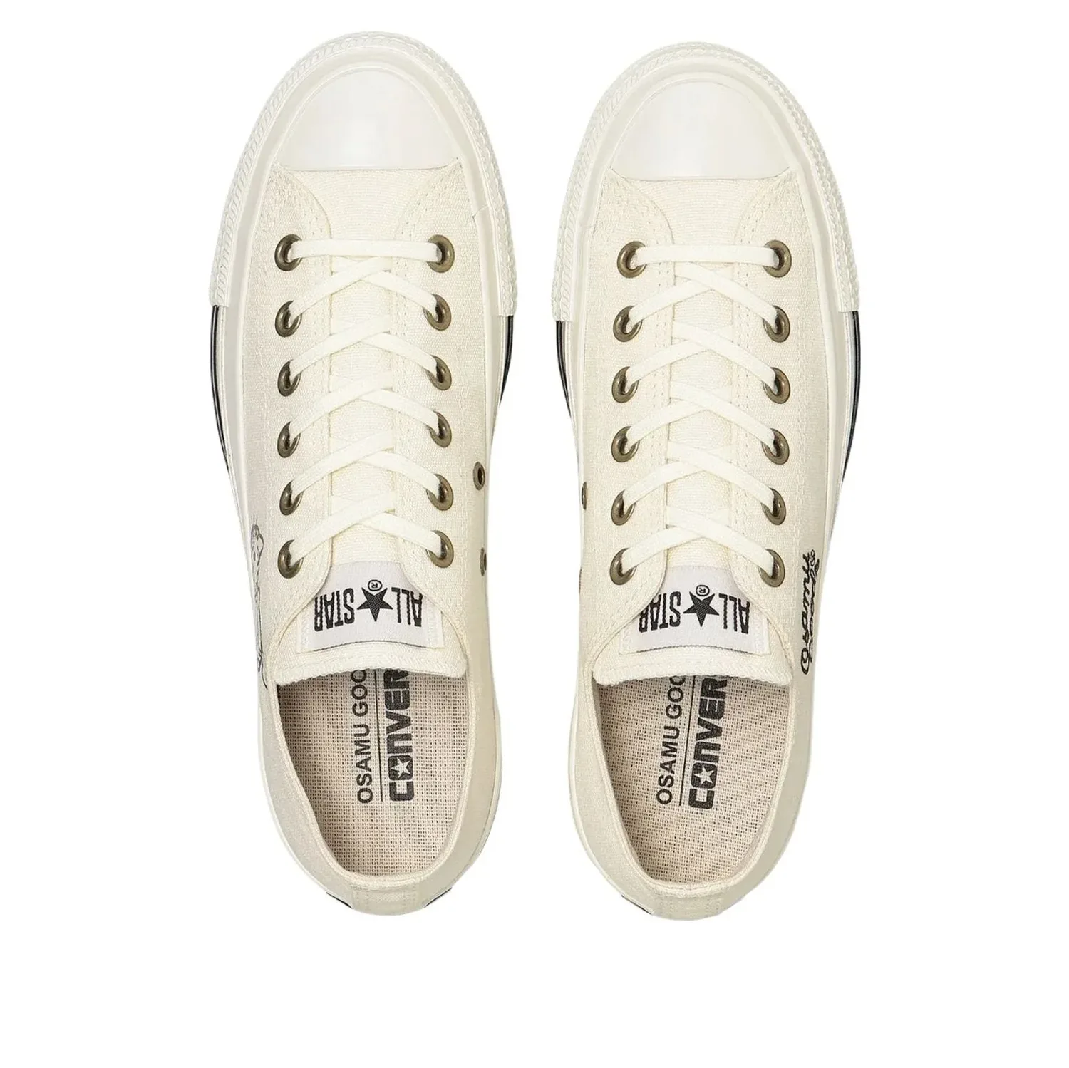Кроссовки Converse x OSAMU GOODS All Star Aged OX 'Jill & Cat', белый — фото 3