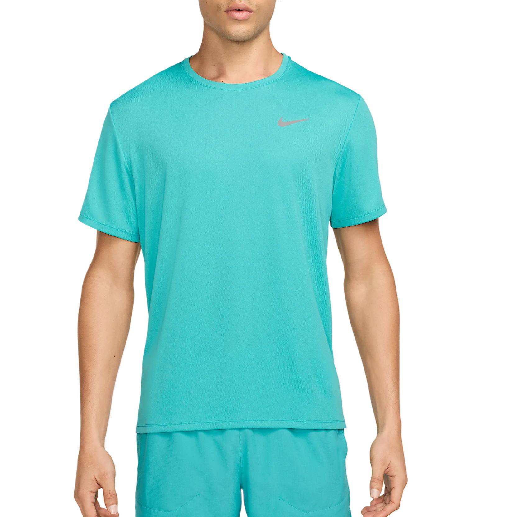 

Мужская футболка для бега Miler Dri FIT Uv с короткими рукавами Nike, синий