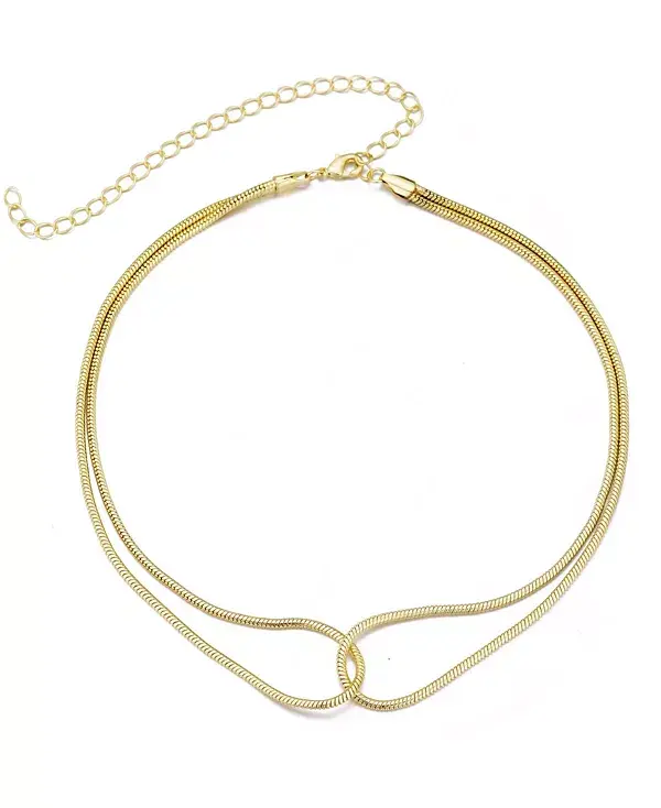 

Позолоченное ожерелье из переплетенных веревок Adornia, gold