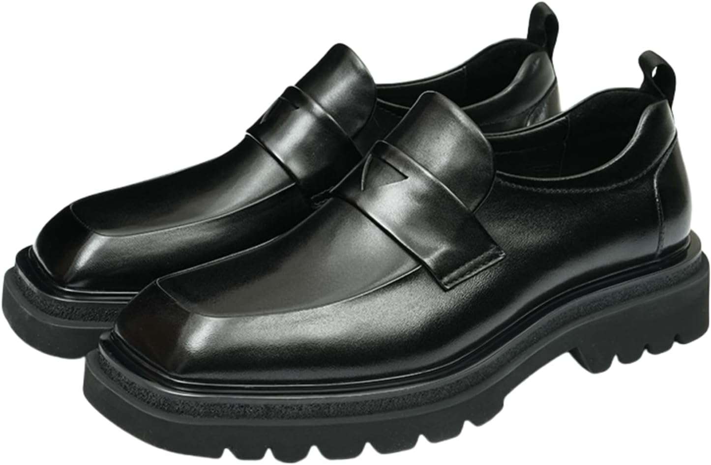 

Мужские модные повседневные лоферы - натуральная кожа Neweyesee, черный