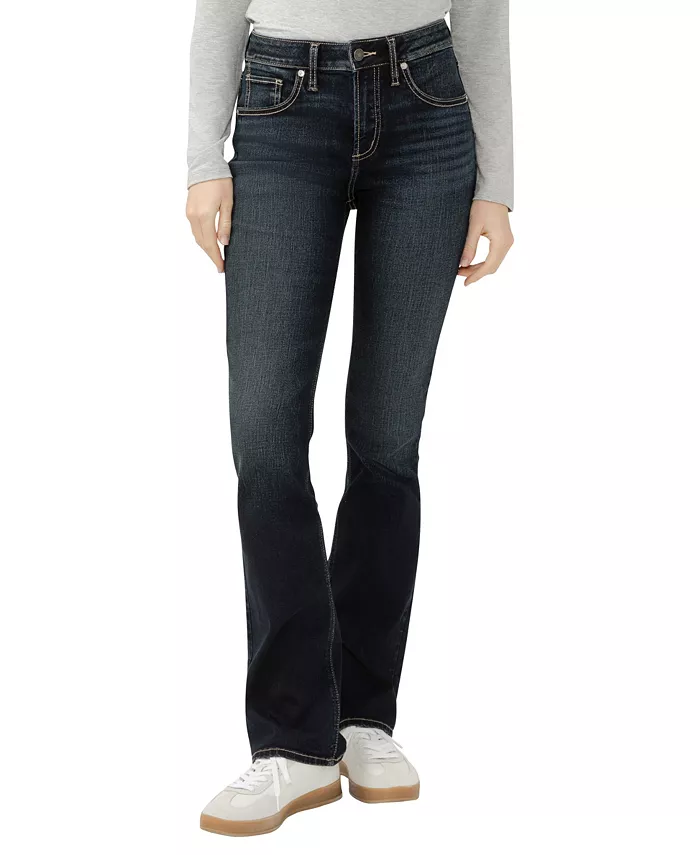 

Женские джинсы Avery High Rise Curvy Fit Slim Bootcut Silver Jeans Co., синий