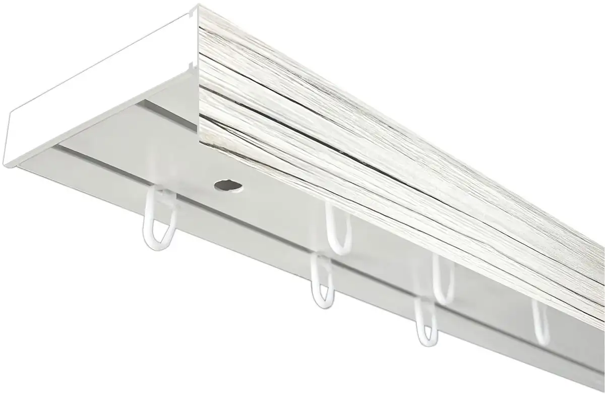

SN DECO GROUP Карниз для штор "Карниз SH (1) с панелью 5 см", 2 направляющие, фиксированный размер 600 см, белый/пепельный