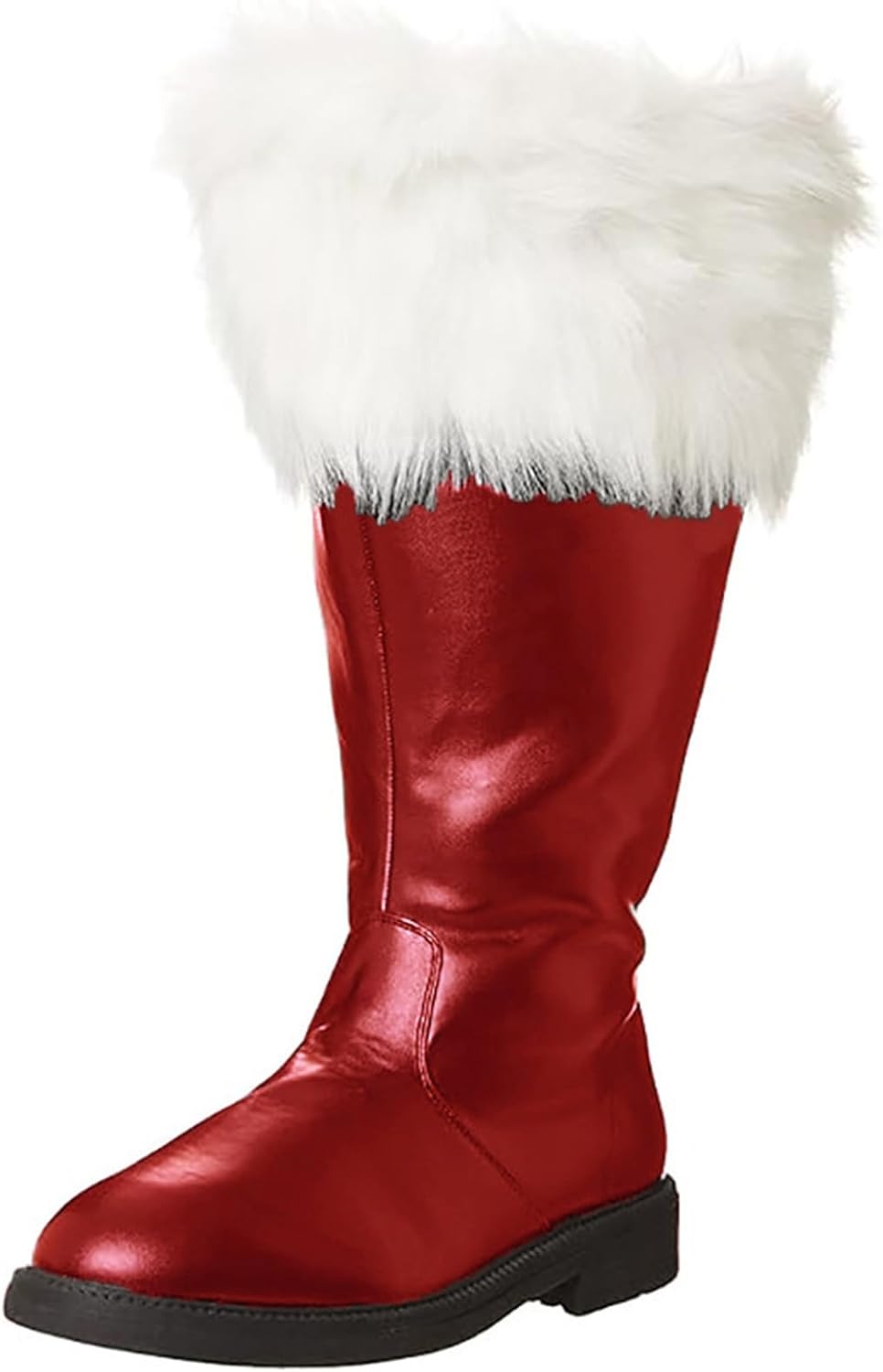 

Мужские зимние сапоги средней длины с широкой голенью, боковой молнией и регулируемым ремешком с пряжкой, праздничная зимняя обувь для праздников Generic, красный