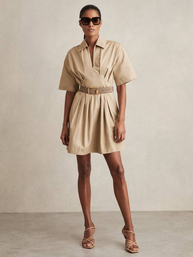 

Мини-платье розали с деталями на талии Reiss, цвет Neutral
