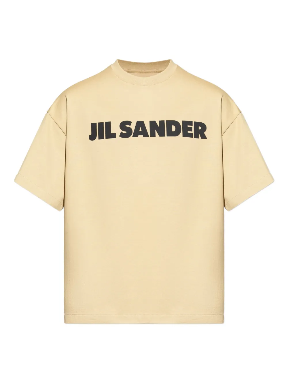 

Футболка с принтом логотипа Jil Sander, бежевый