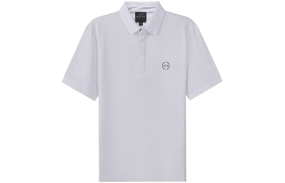 

Футболка поло с логотипом ARMANI EXCHANGE, белая