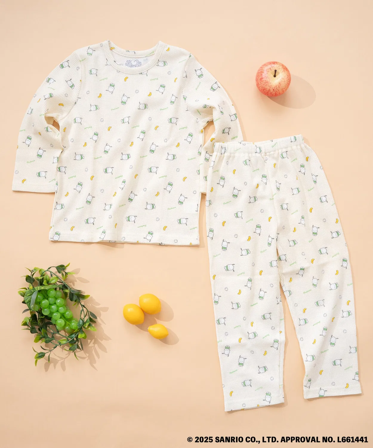 Детский комплект пижамы Fruit of the Loom x Sanrio Characters, зелёный