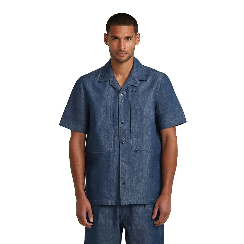 

Рубашка с коротким рукавом G-Star Workwear Resort Regular, синий