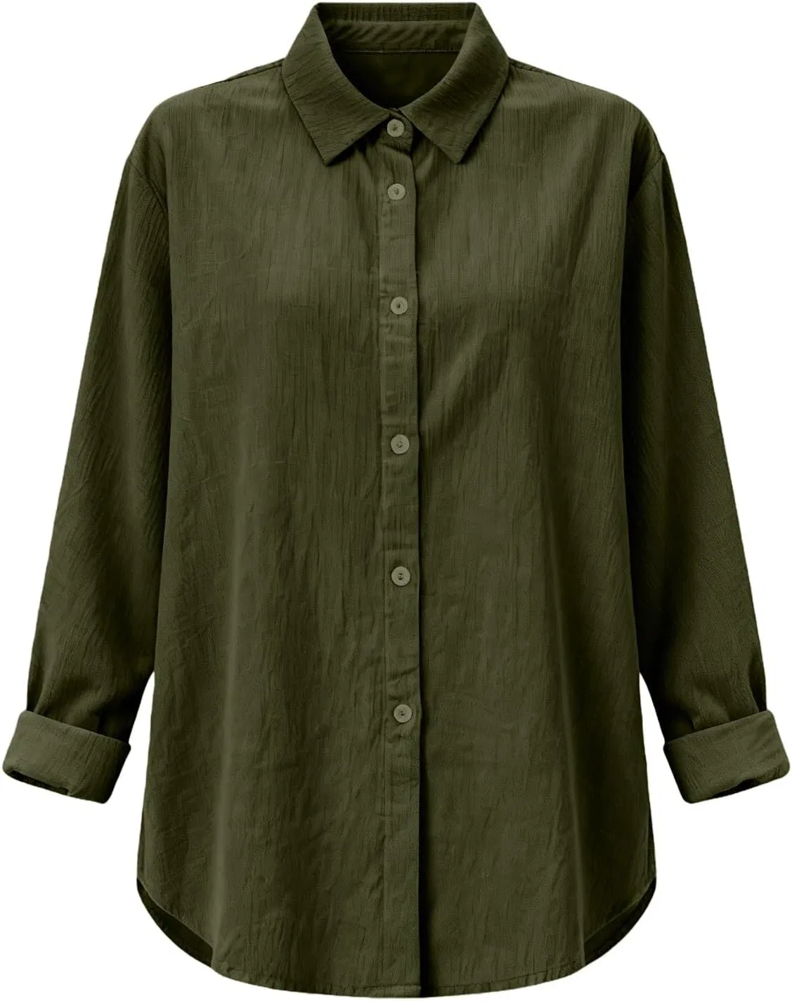 Блуза, длинный рукав, Button-Down Shirt, черный зеленый — фото 3