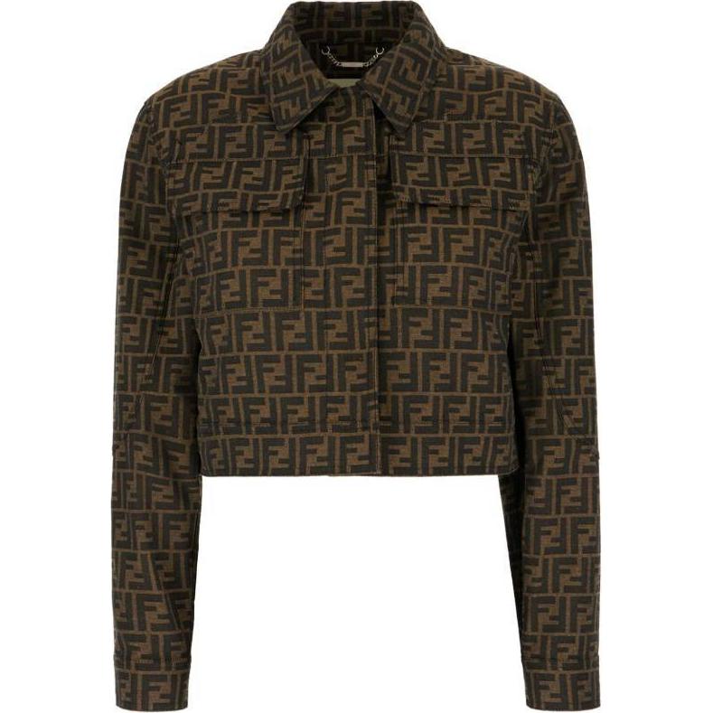 

FENDI Короткая куртка с FF мотивом, Tobacco