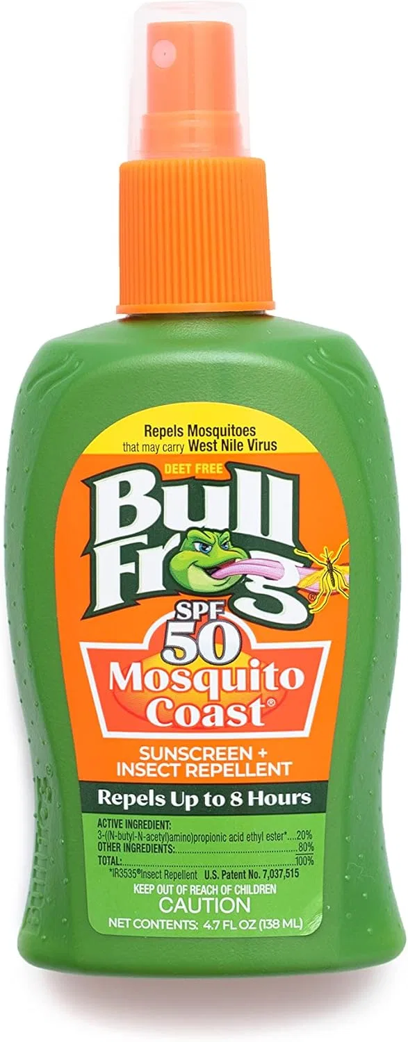 Спрей для загара и защиты от насекомых BullFrog SPF 50 4.7 Fl Oz