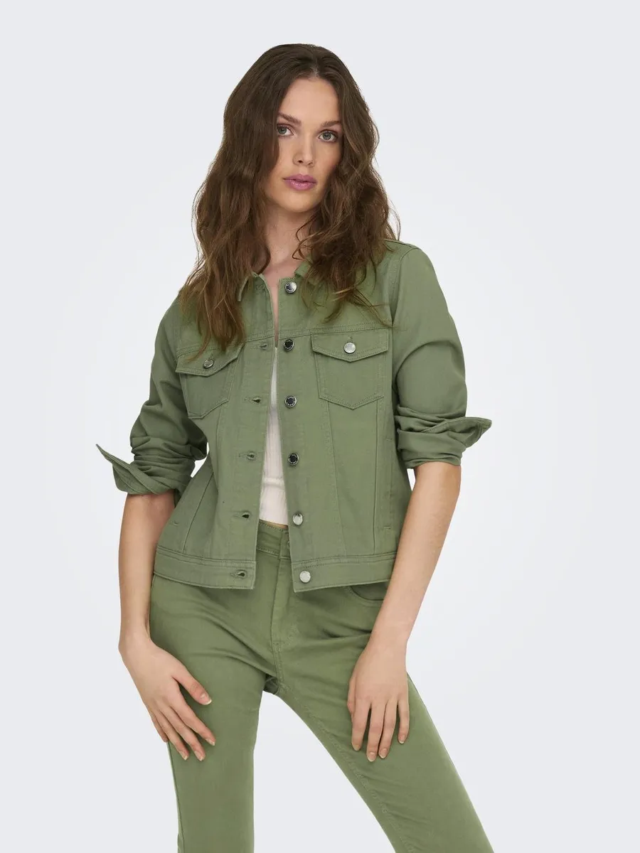 

Only джинсовая куртка "ONLTIA L/S COLORED JACKET PNT RP", зеленый