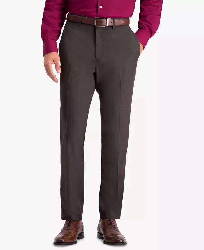 

Мужские классические брюки Premium Textured Weave Slim-Fit с эффектом стрейч Kenneth Cole Reaction, коричневый