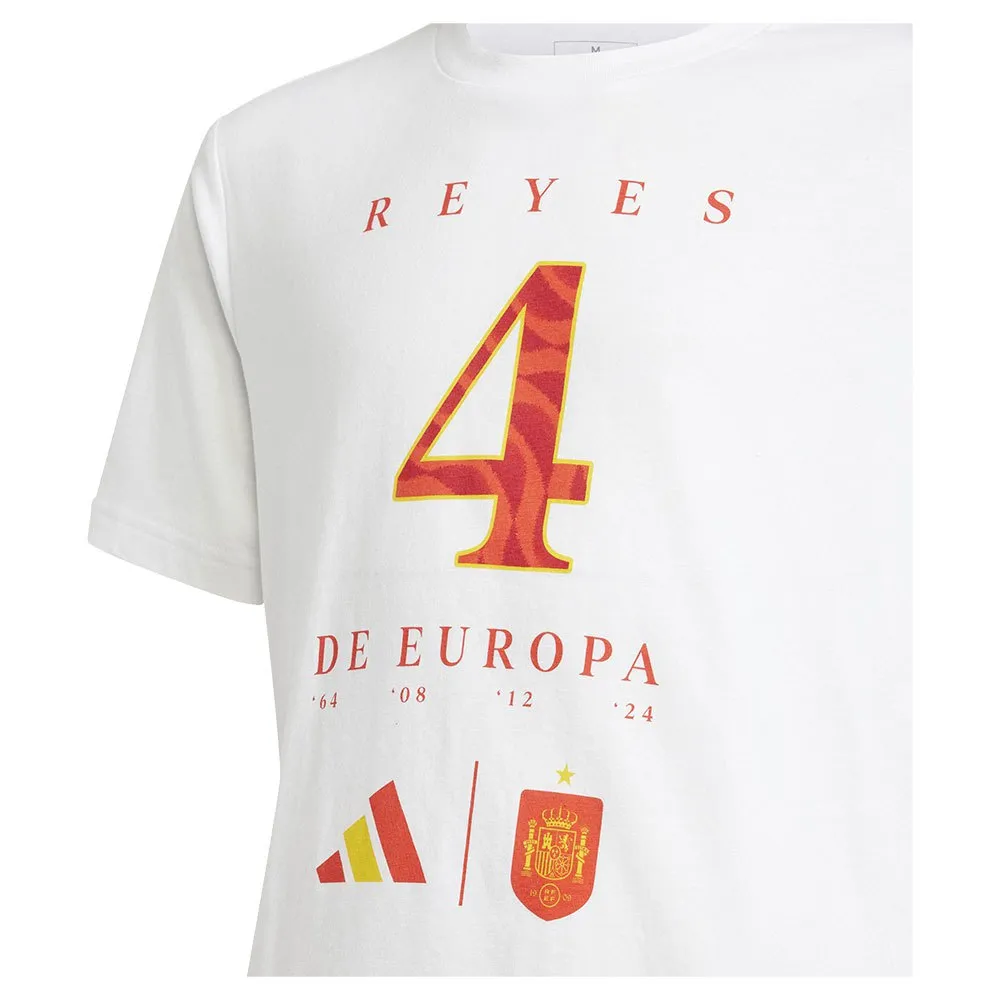 Футболка с коротким рукавом adidas Spain Euro Winner 24, белый — фото 4