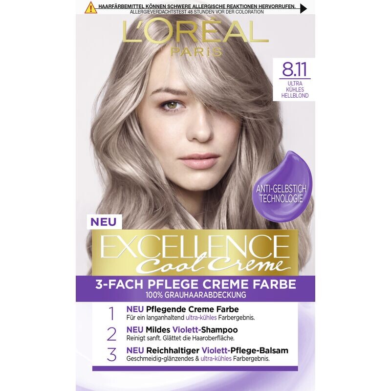 

Cool Creme 8.11 Ультра крутой светлый блондин L’Oréal Paris, 1 шт.