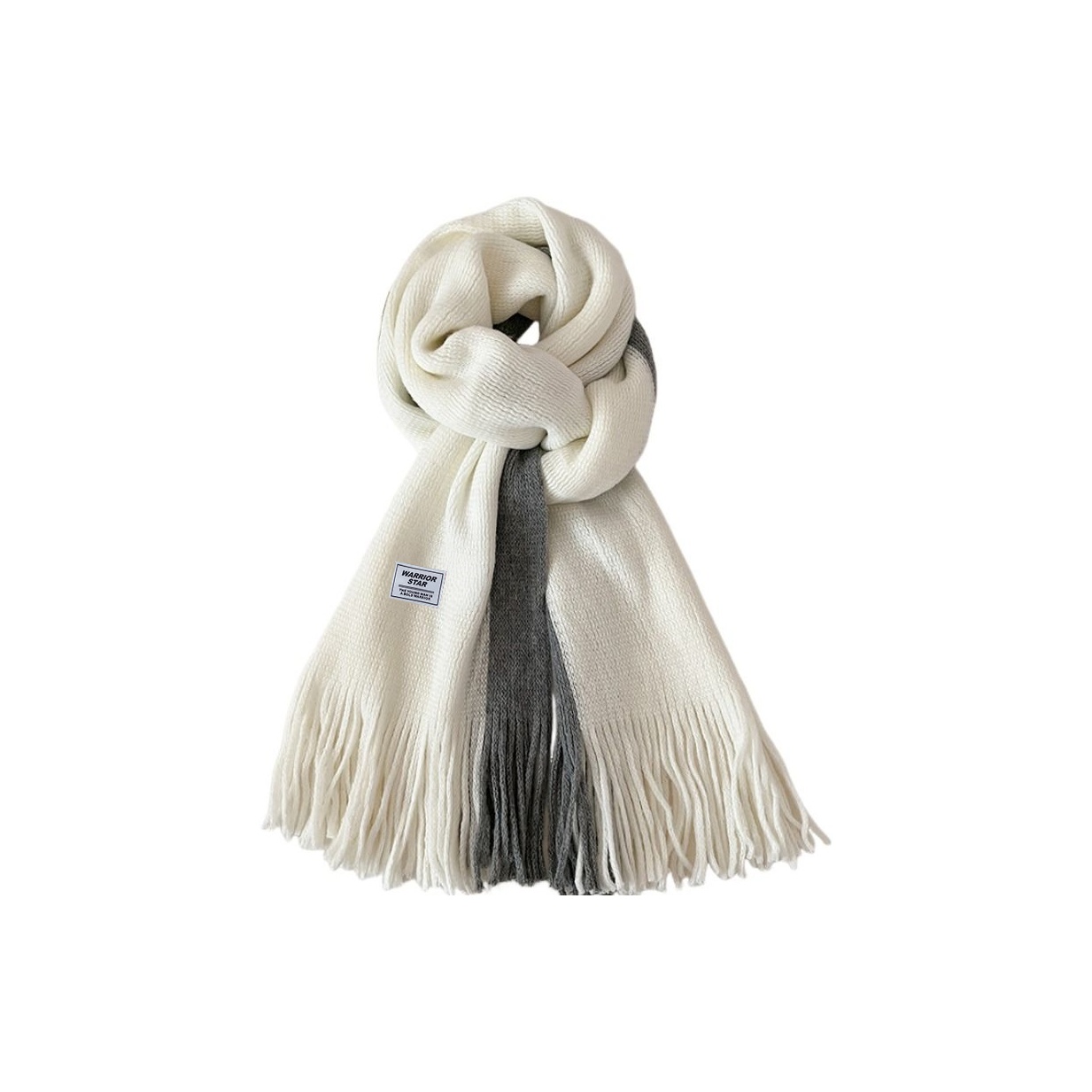 

Акриловый вязаный шарф Women's WARRIOR, белый water серый[soft versatile high cold air]