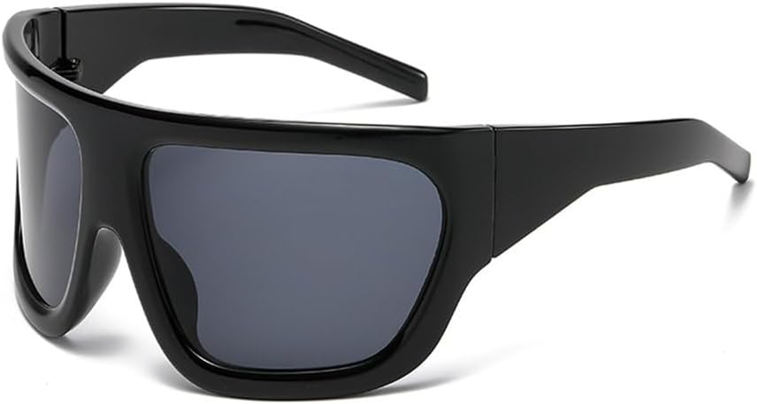 

Популярные женские солнцезащитные очки в крупной оправе, в стиле панк, уникальные спортивные солнцезащитные очки для мужчин, защита от ультрафиолета UV400 HHZZYVY, Black Black