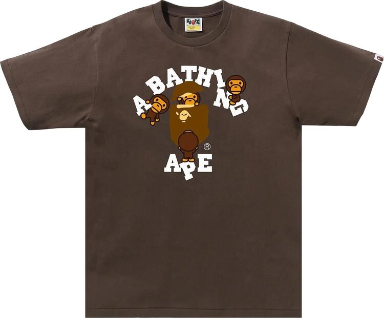 

Футболка BAPE College Milo 'Brown', коричневый