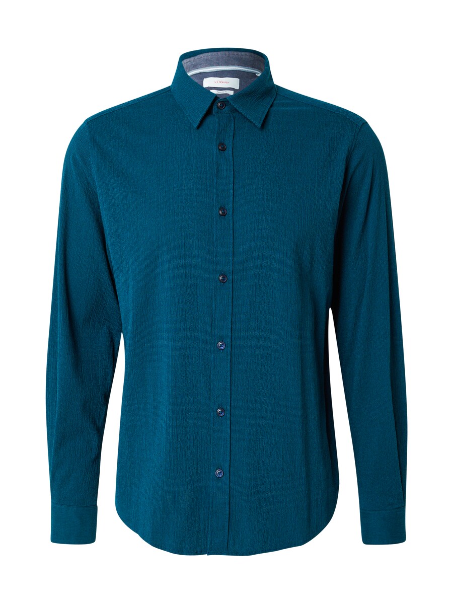 

Рубашка на пуговицах классического кроя s.Oliver, Petrol