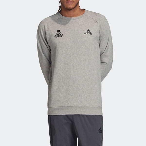 Толстовка soccer/football sports loose pullover light grey Adidas, серый — фото 3