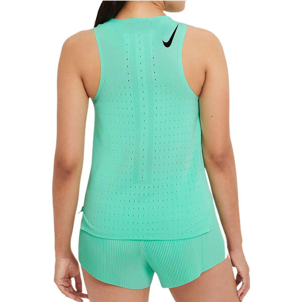 Футболка (WMNS) Nike Aeroswift Solid Color Sports Breathable Running Green Vest, зеленый — фото 4